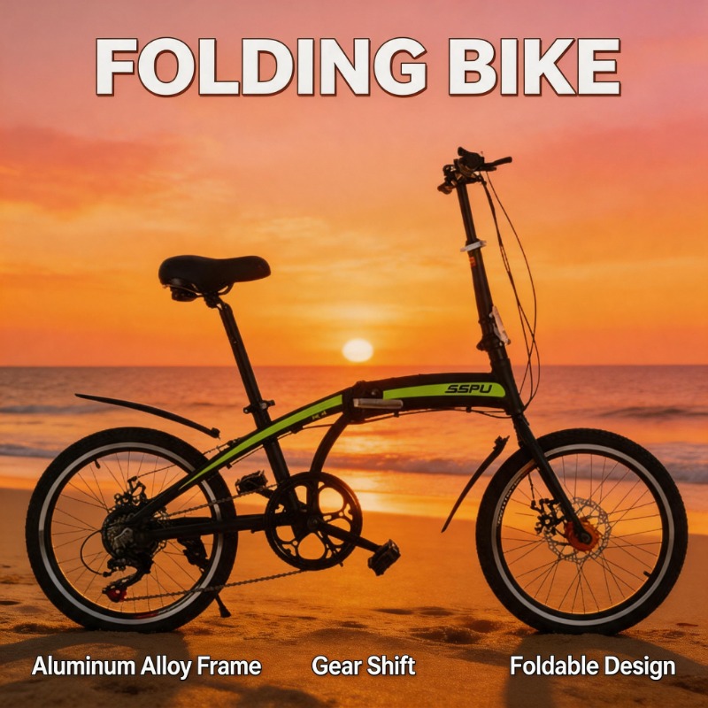 Commuter Biking - Sepeda Lipat Aluminium Alloy Ringan 20-Inci,