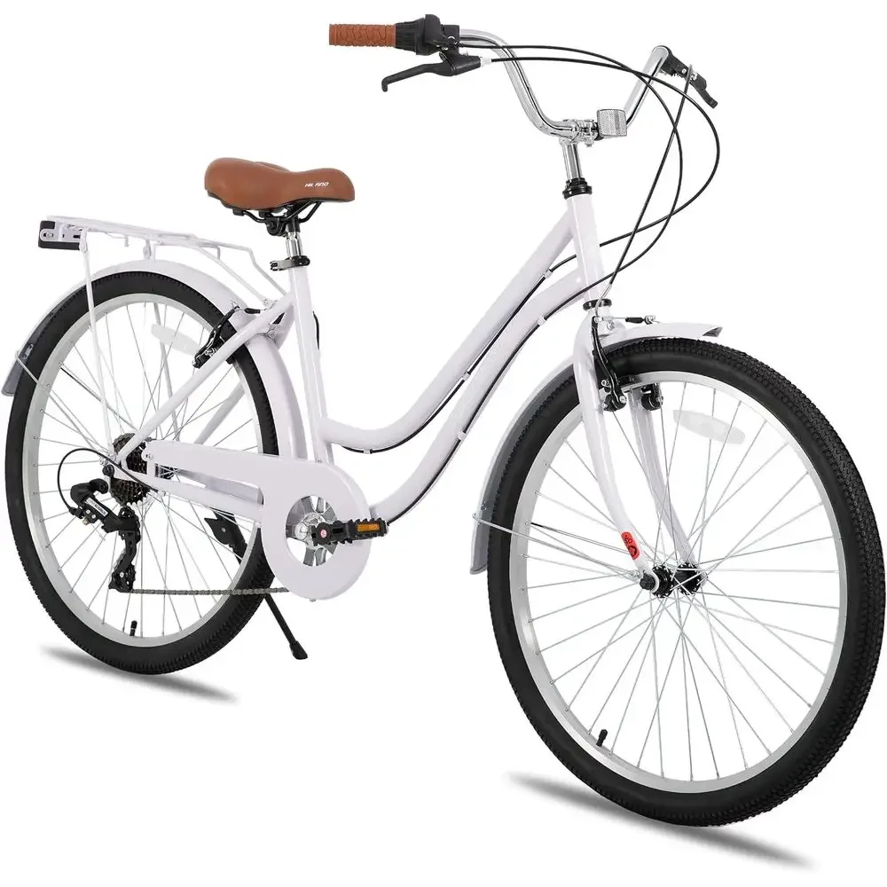 Cycling Commute Speed - Sepeda Cruiser 7-Kecepatan dengan Rak Belakang