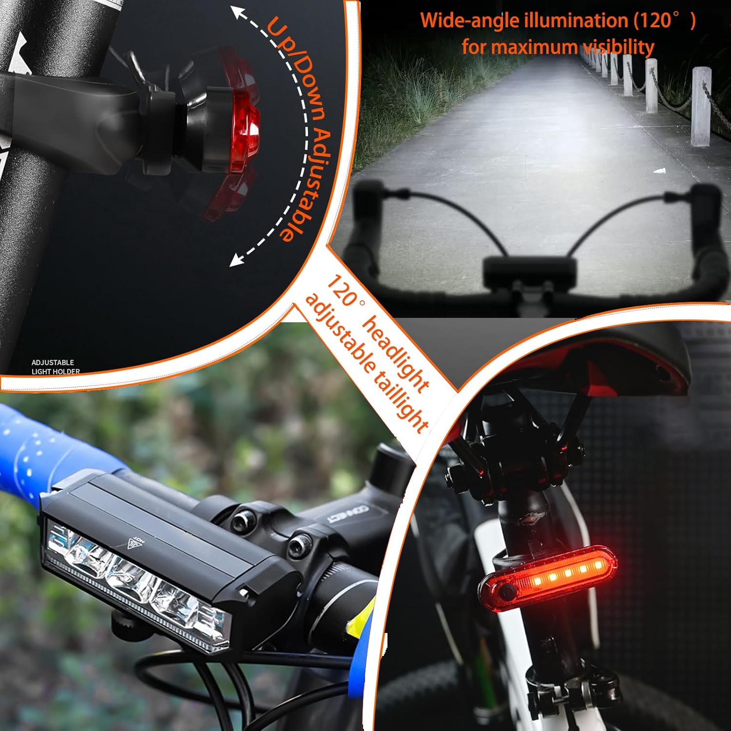 1-Pak/2-Pak Lampu Sepeda LED U - Commuting With Road Bike ulasan dan harga