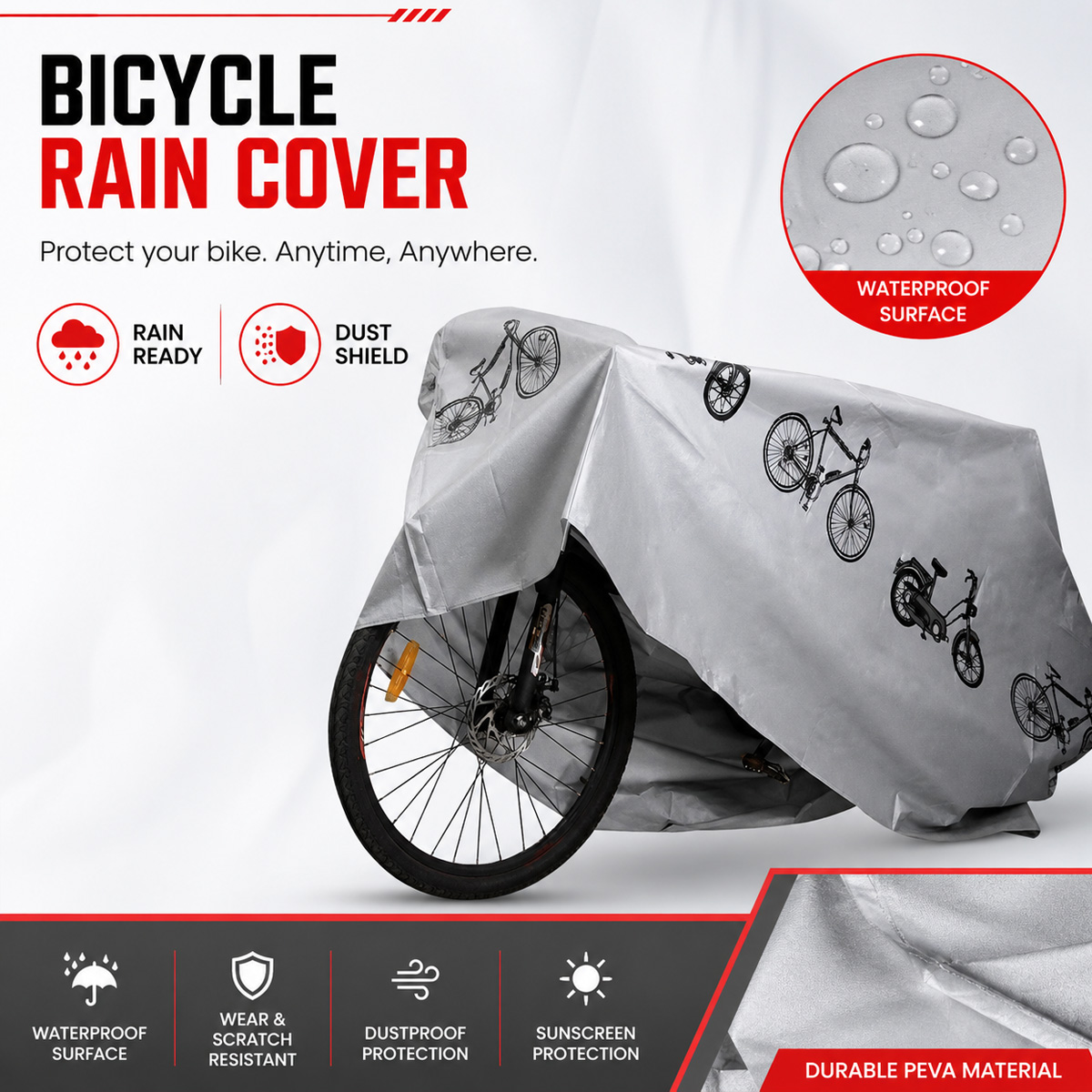 PINMOAP Penutup Sepeda Univers - Cycling Commuter Bag ulasan dan harga